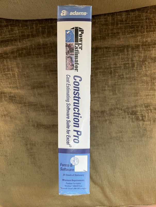 NEW~Adams Construction Pro Power Estimator Forms & Software Suite for Excel~NIB gallery