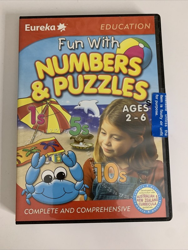 Eureka Fun with Numbers & Puzzles PC Windows MAC Educational Software NEW