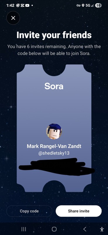 Sora 2 invite code 24/7