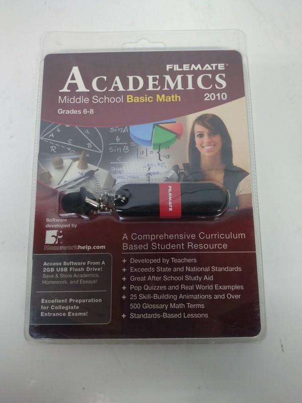 FILEMATE ACADEMICS MIDDLE SCHOOL BASIC MATH GRADES 6-8 2010