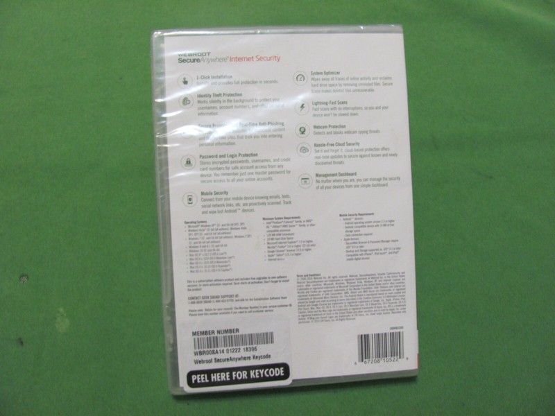 Webroot Secure Anywhere Internet Security Factory Sealed NEW gallery
