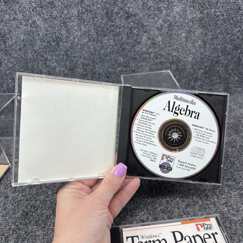 Pro One Multimedia CD-Rom School Lot Of 3 Algebra, Geometry & Term Paper 1995 gallery