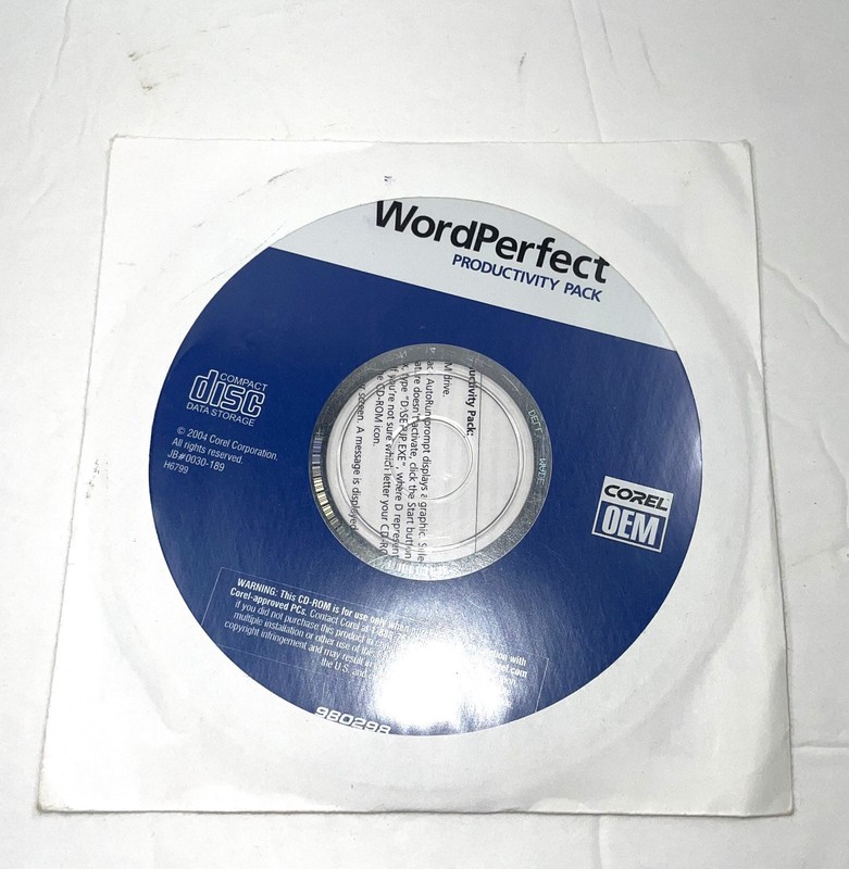 Corel WordPerfect Productivity Pack 2004 Corel OEM 98029 NEVER OPENED gallery
