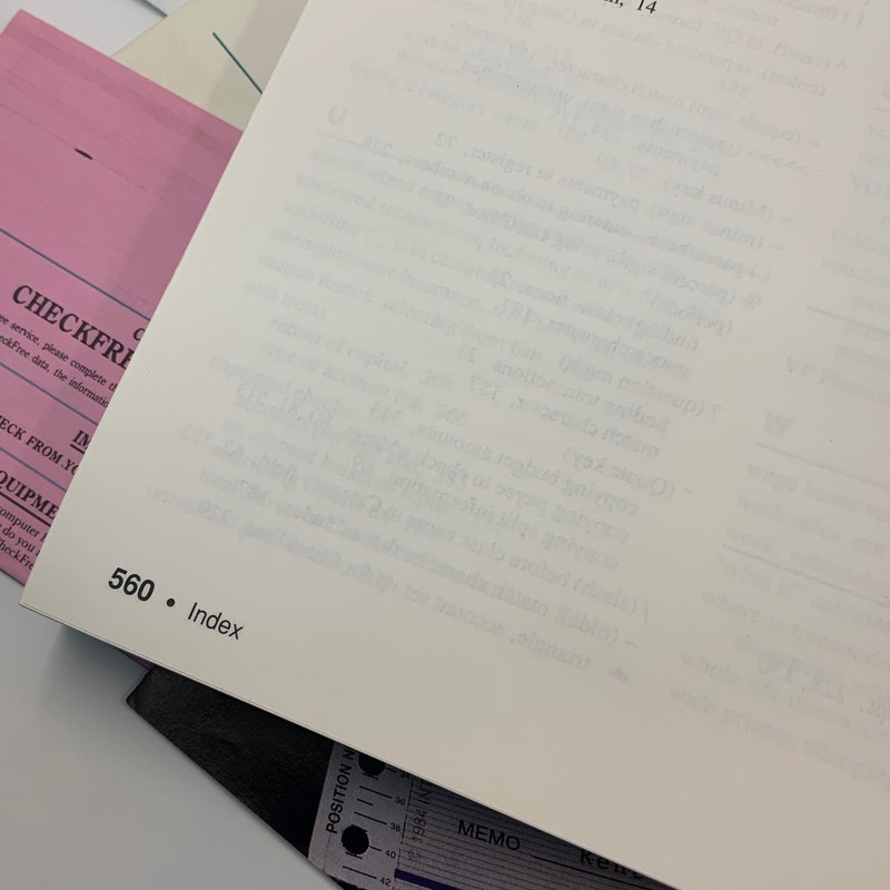 Vintage Intuit Quicken 5.0 IBM DOS Software Big Box 1991 Manual CheckFre No Disc gallery