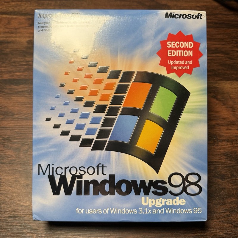Microsoft Windows 98 SE Upgrade New Sealed