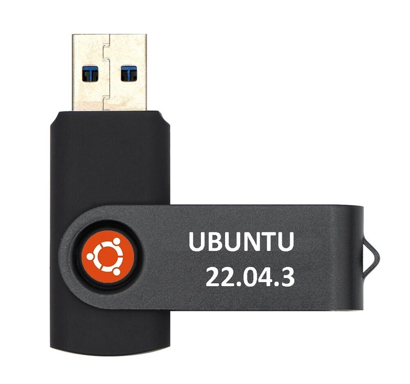 Ubuntu 22.04.3 LTS – Bootable USB Flash Drive – Operating System – Linux