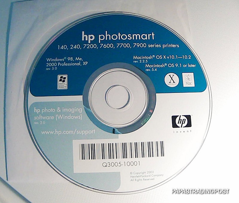 Printer CD driver & imaging software HP Photosmart 140 240 7200 7600 7700 7900