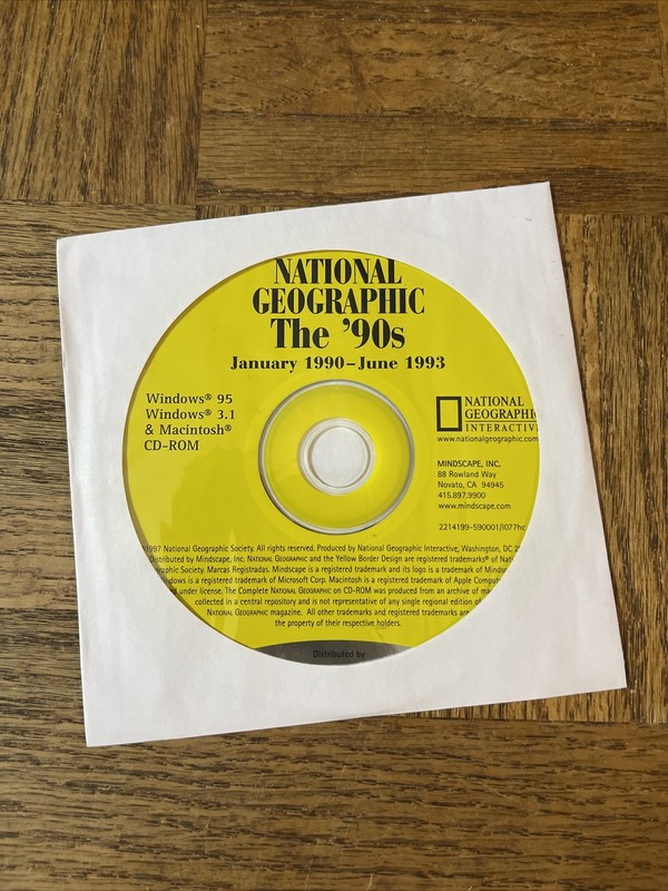National Geographic The 90s PC Software