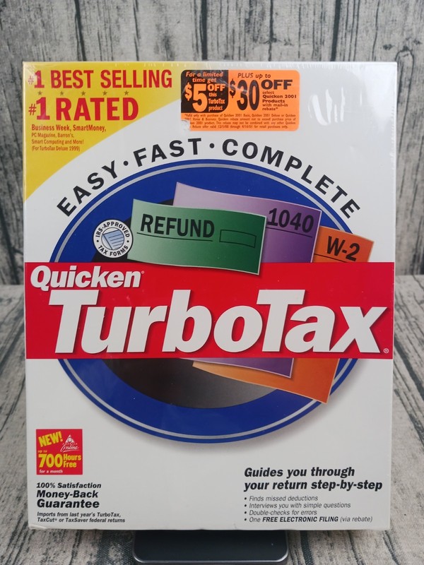 Quicken TurboTax (PC, CD-ROM, 2000, Big Box) Brand New