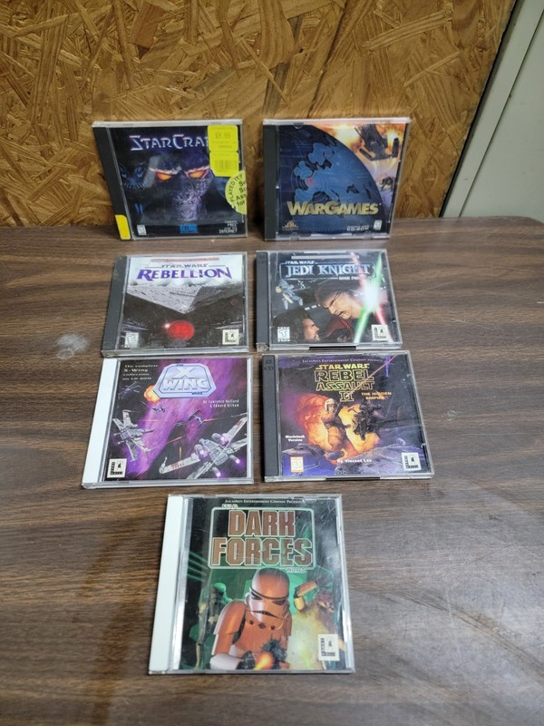 Vintage 90’s PC CD-ROM Games Software for Windows 95 98, Lot of 7 (1990-1995)