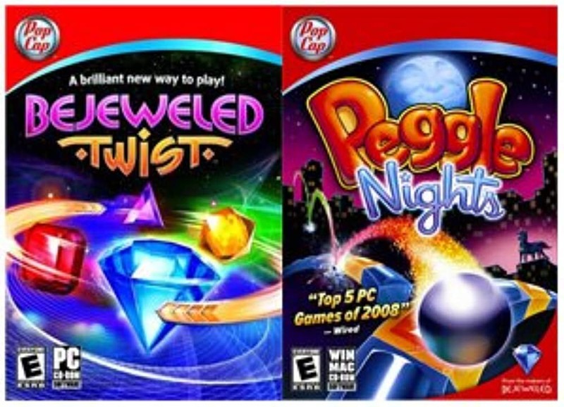 Bejeweled Twist w/ Peggle Nights PC CD match 3 rotate cubes jewels puzzle games!