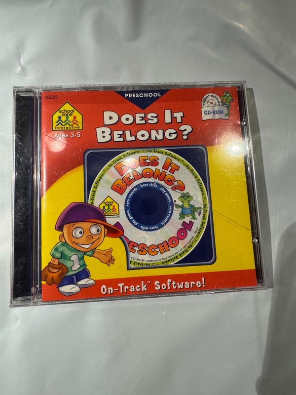 Does It Belong? Preschool Ages 3-5 School Zone Interactive CD-ROM (2004) C3