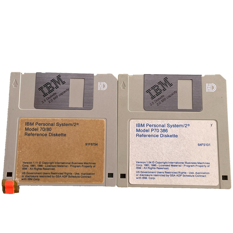 Vintage Software IBM PS/2 Model 70 80 386 Reference Diskette Version 1.11 1.04 1