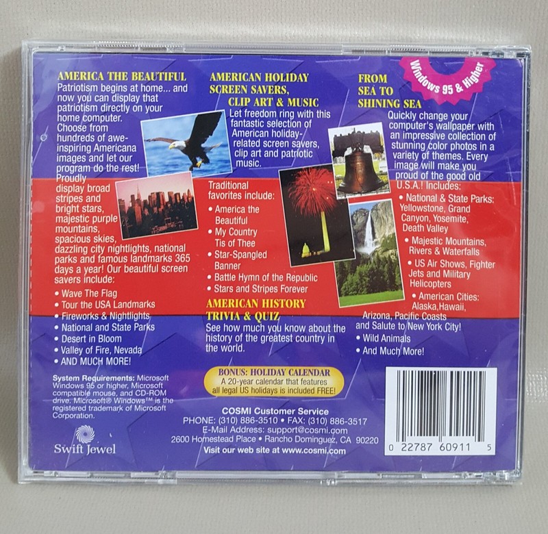 God Bless America CD-ROM Patriotic Clip Art - Screensavers, Music Design NEW gallery