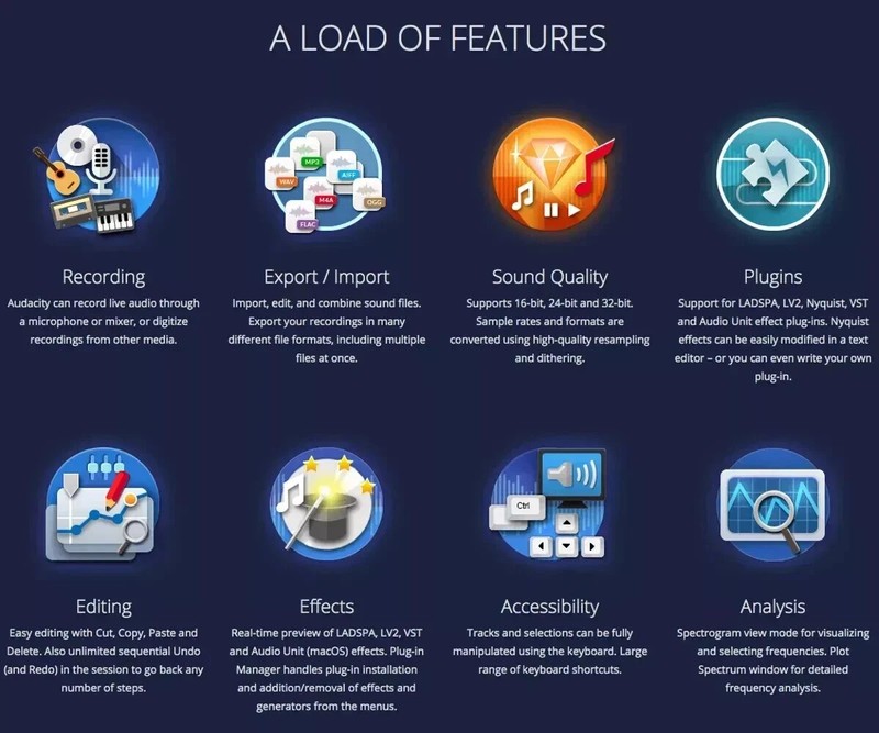 Audacity USB Professional Audio Music Editing Recording Software gallery
