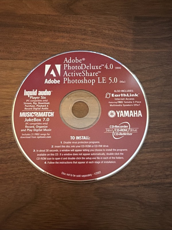 Adobe PhotoDeluxe 4.0 Activeshare Photoshop LE 5.0