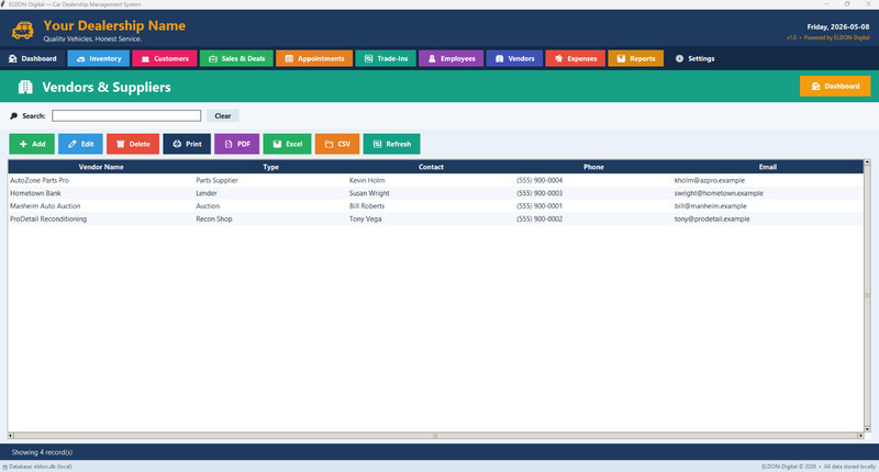Car Dealership Management Software USB Drive Windows Mac Inventory CRM Invoice gallery