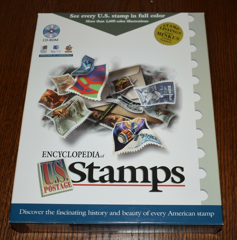 ENCYCLOPEDIA OF STAMPS Zane Publishing 1995 Windows CD-ROM Big Box