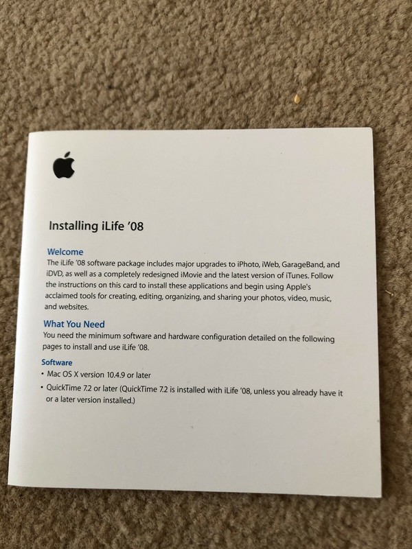 Apple Mac iLife '08 Full Install Package in Original Box MINT gallery
