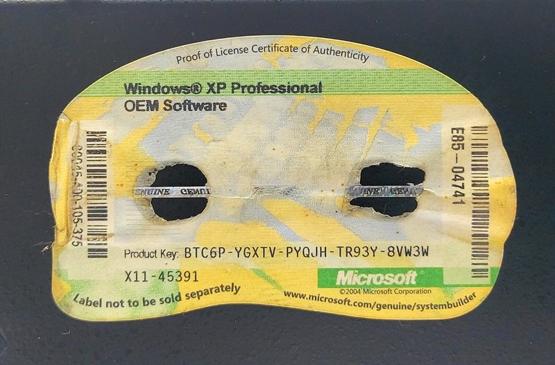 Microsoft Computer Software X11-45391 Windows Xp Professional OEM CPU Only gallery