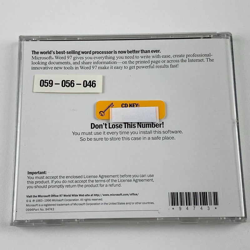 Microsoft Word 97 (CD, Legacy Software) – For Windows 95 / Windows 98 / NT Retro gallery