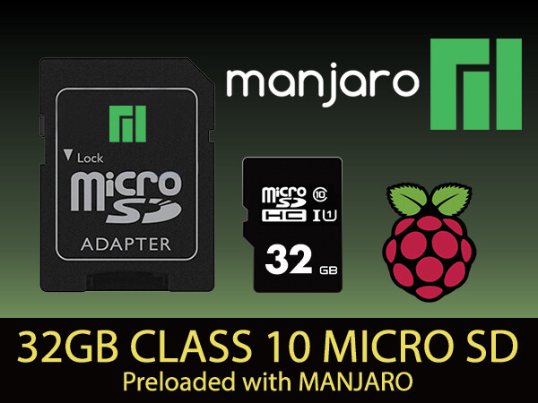 MANJARO for Raspberry Pi 4 Preloaded Class 10 Micro SD