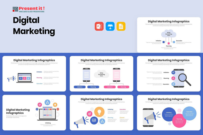 Digital Marketing Infographics Presentation templates