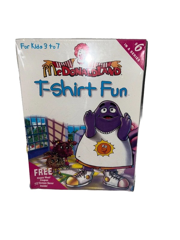 Vintage McDonaldland T-Shirt Fun- Big Box Edition #6 (PC, 1997, Expert Software)