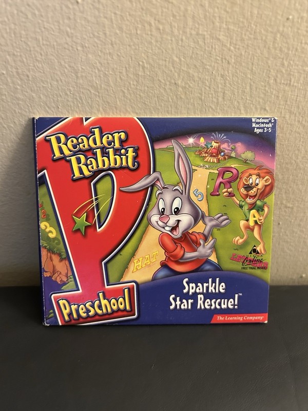 Reader Rabbit Preschool Sparkle Star Rescue Ages 3-5 Learning Company 2 Disc Set