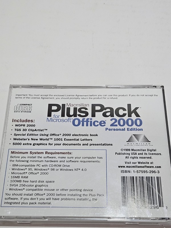 Macmillan Microsoft Office 2000, Plus Pack Windows 95, ,98, 2000, CD-ROM (1999) gallery