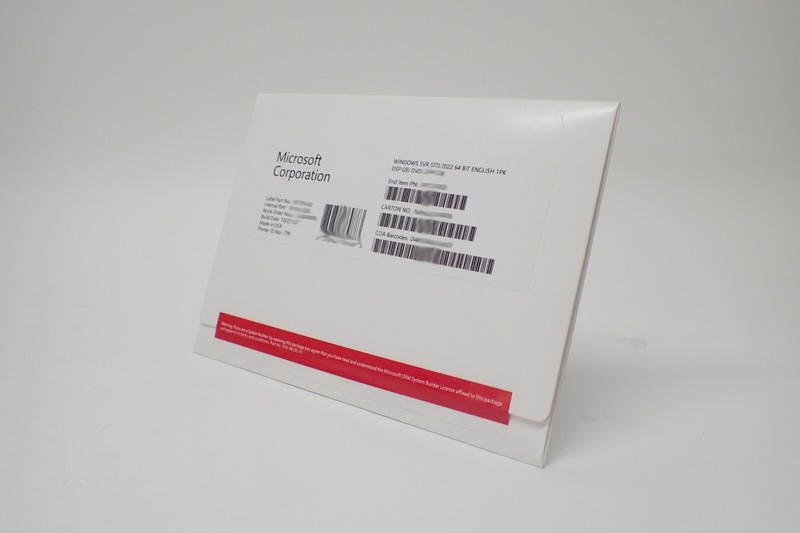 Microsoft Windows Server 2022 Standard DVD Kit 24 Core + PRODUCT LICENSE 1PK