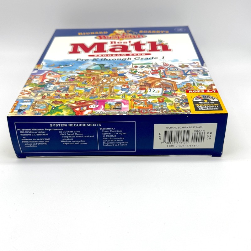 Richard Scarry’s Busytown New Unused Math PC Game CD-ROM 1997 Windows 95 Mac gallery