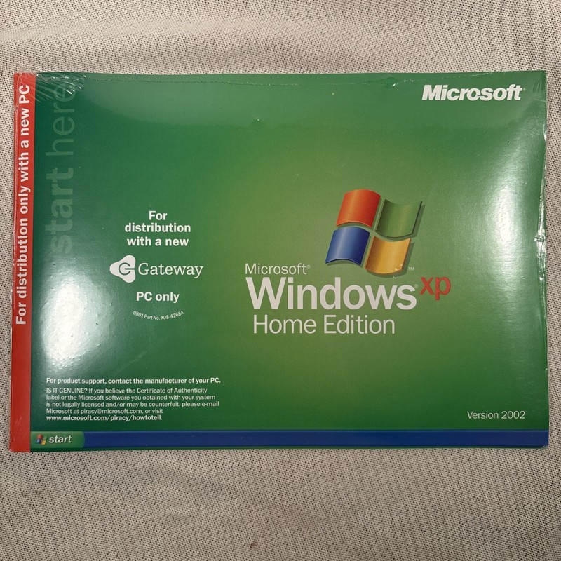 Microsoft Windows XP Home Edition 2002 OEM For New PC Sealed