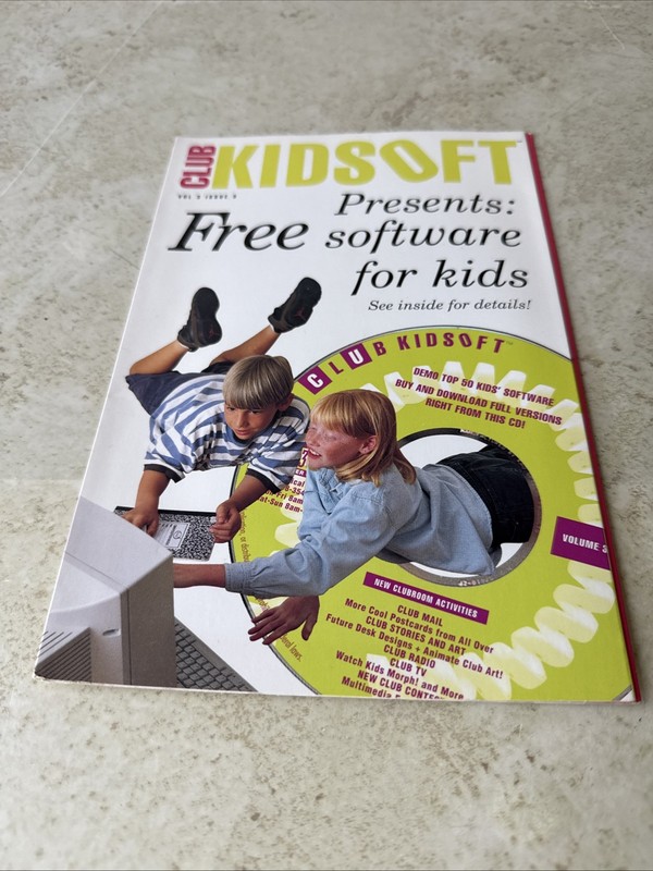 Vintage Club Kidsoft software CD-ROMs 1995 vol 3 issue 3