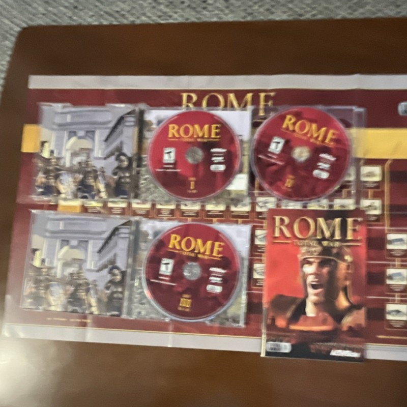 Activision PC Game, Rome Total War PC Game 4 CD Set with Map and Manual