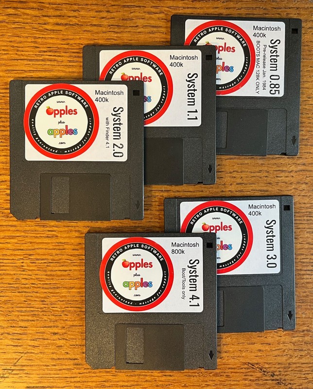 System Disks Early Macs -TESTED&GTD- Macintosh Operating Systems 0.85-4.3 🍎➕🍏