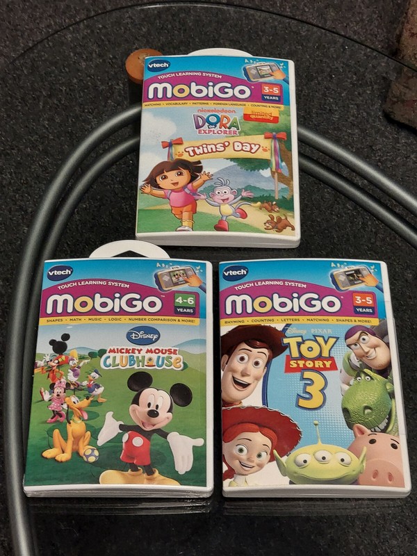 3 – VTECH MobiGo Disney’s Mickey Mouse CLUB HOUSE Toy Story 3 Dora Explorer NEW
