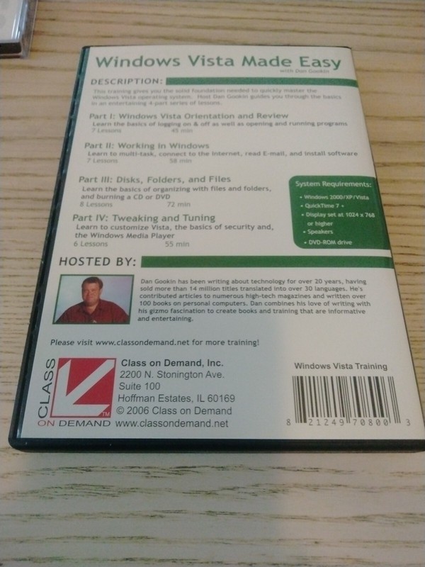 Calss On Demand: Windows Vista Made Easy with Dan Gookin [NTSC DVD] gallery