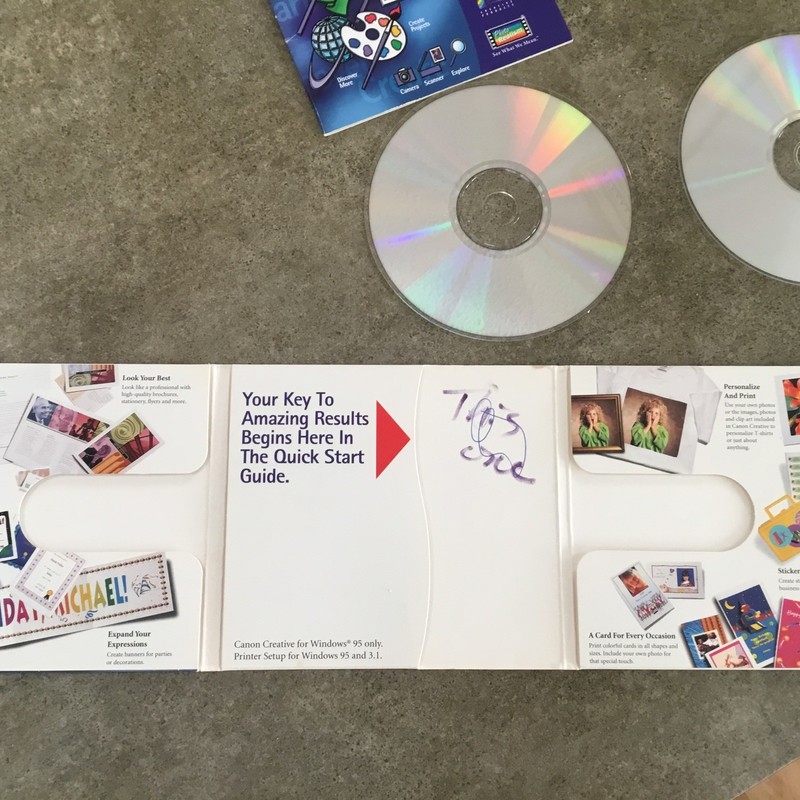 Canon Creative 3 & Printer Setup Windows 95 & 3.1 gallery