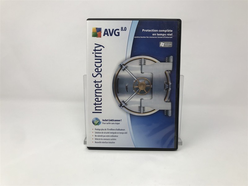 AVG 8.0 Internet Security - PC - Complete In Box CIB - French Francais
