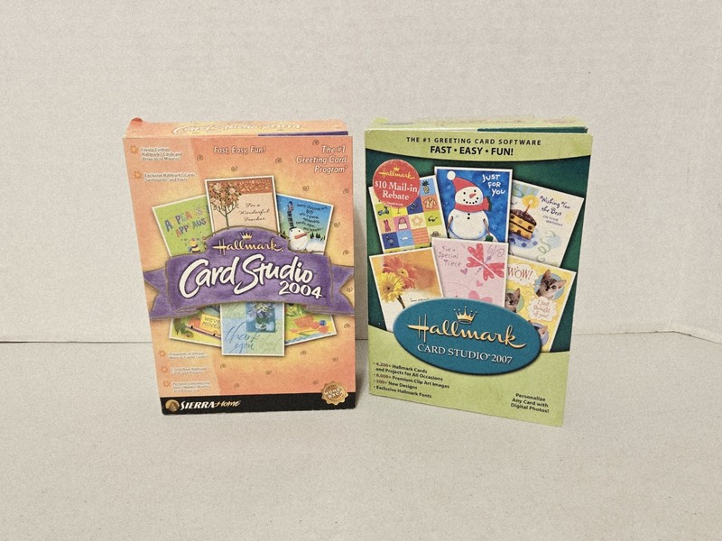Hallmark Card Studio 2004 & 2007 For Windows 98/Me/2000/XP/Vista – Preowned