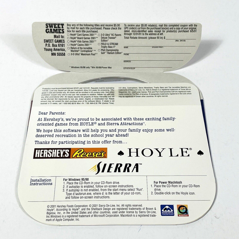 Hoyle Family of Games CD-ROM Compliments of Hershey's Reese's gallery