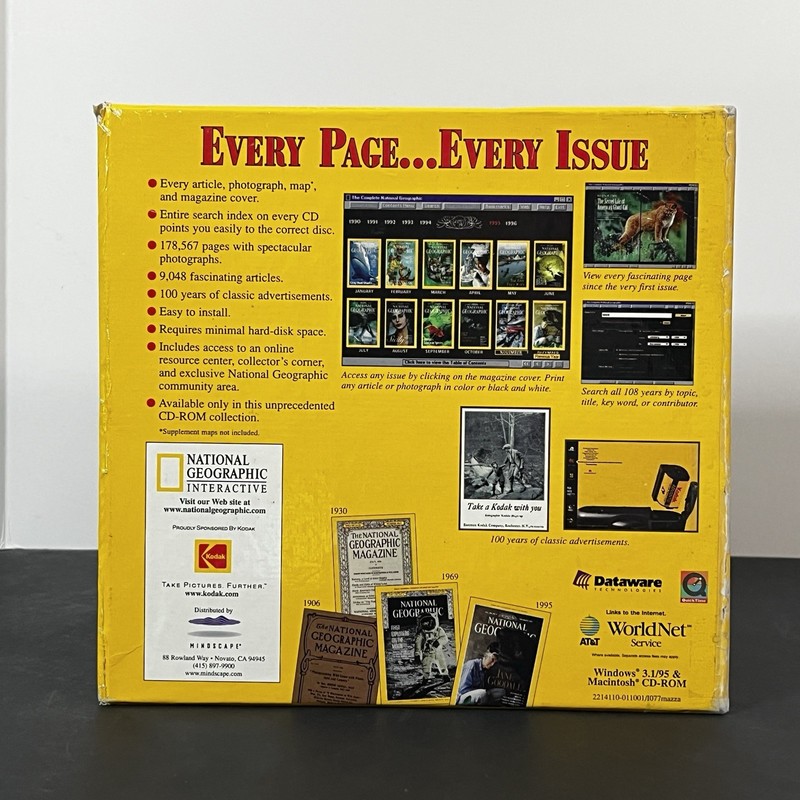 108 Year Complete National Geographic Interactive Magazine Boxed Set CD-ROM 1997 gallery