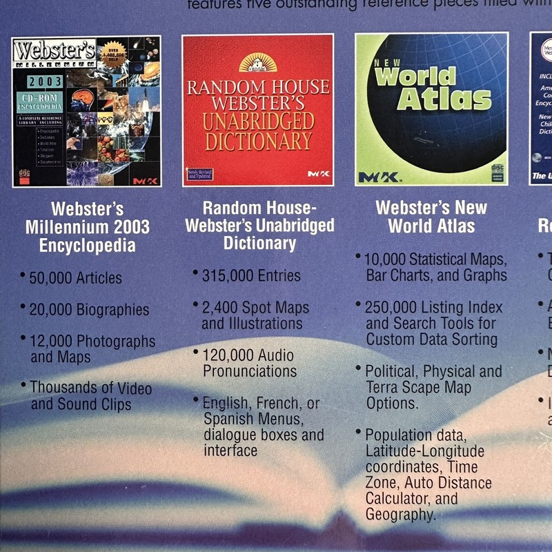 Webster’s Millennium 2003 Edition Platinum Encyclopedia Collection 5 CD Set gallery