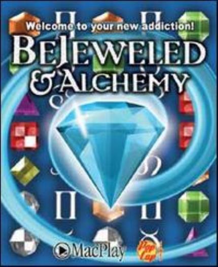 Bejeweled & Alchemy MAC CD collection of 2 match colored shape gems puzzle games