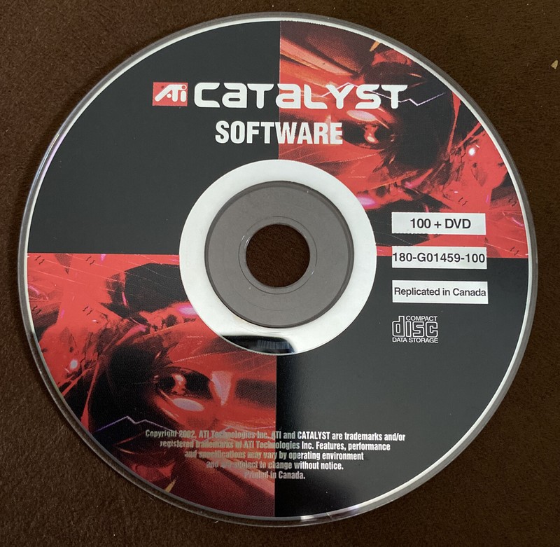 ATI Catalyst Software 2002 100 DVD 180-G01459-100 @09