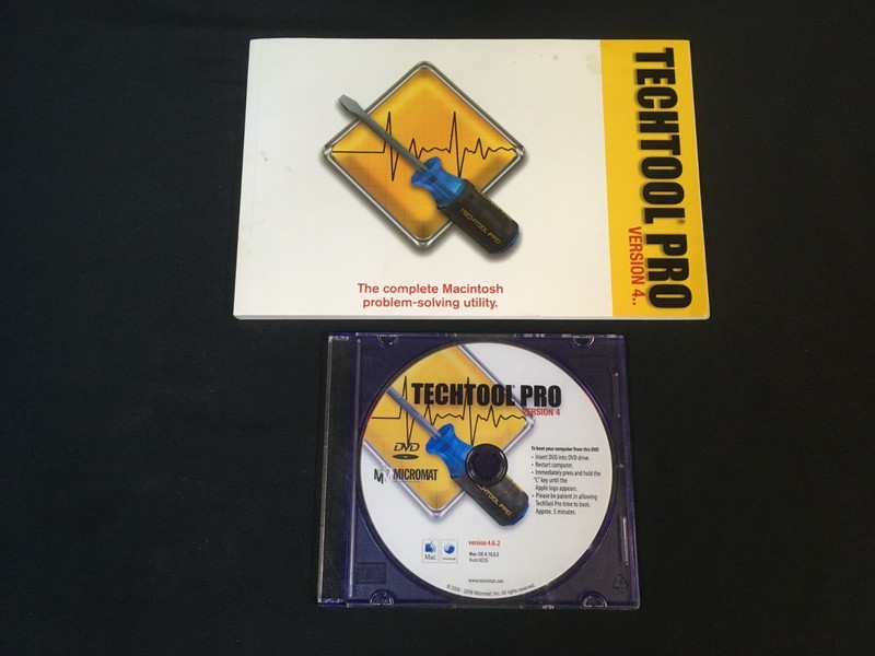 2004 MicroMat – TechTool Pro Version 4 – For Macintosh OS X 10.2 – DVD & Manual