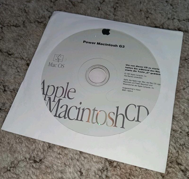 Apple Power Macintosh G3 System Software Mac OS 8.0 CD-ROM German D691-1826-A