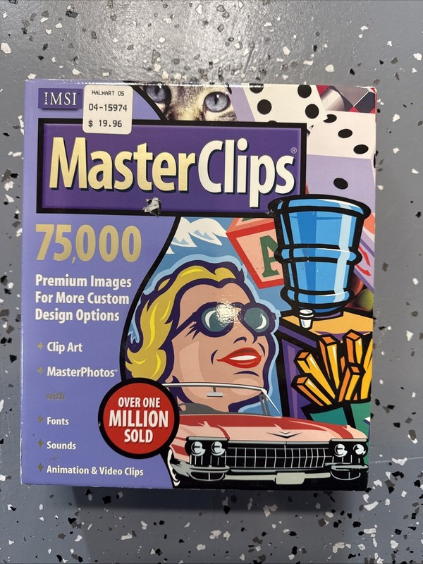 IMSI Master Clips 75,000 PC Software Clip Art Fonts Sounds Animation Video