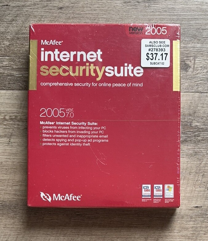 McAfee Internet Security Suite 2005 Version 7.0 - Vintage Software PC Win 98/XP gallery